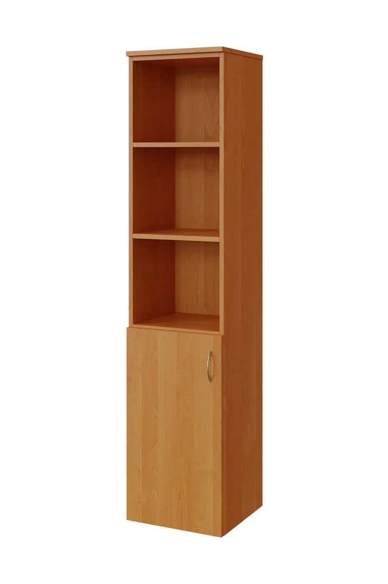 N 5 - 4DN3 kancelářská skříň, 1-dveřová/nika, levá, 1800x400x400, olše jantar